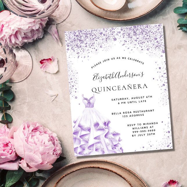 Lámina Purpurina de vestimenta blanca violeta de Quincean (Subido por el creador)