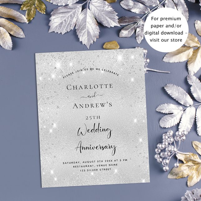 Lámina Purpurina del 25º aniversario del boda de plata de (Subido por el creador)
