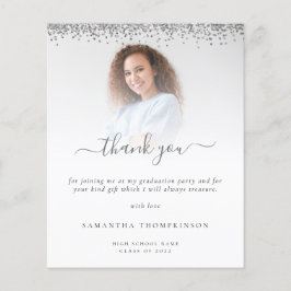 Lámina Purpurina Plata Grad Photo de Presupuesto Gracias