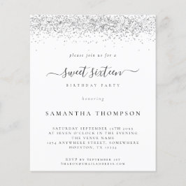 Lámina Purpurina Plata Presupuestaria Dulce Invitación