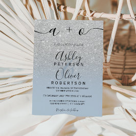 Lámina Purpurina plateado oscuro boda de presupuesto azul