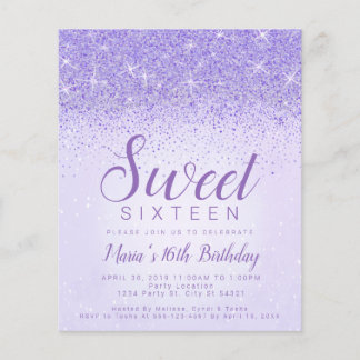 Lámina Purpurina púrpura ligero de presupuesto, dulces 16