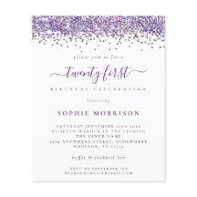 Purpurina púrpura presupuestado Veintiuno Fiesta i