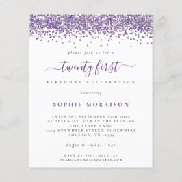 Lámina Purpurina púrpura presupuestado Veintiuno Fiesta i