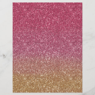 Lámina Purpurina rosa a oro Aspecto arte y papel artesana