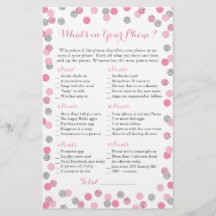 Purpurina rosa y plateado ¿Qué hay en tu juego de 