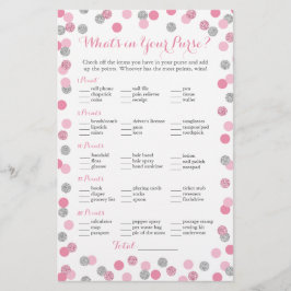 Lámina Purpurina rosa y plateado ¿Qué hay en tu juego de 