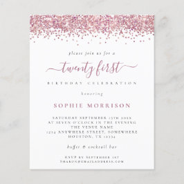 Lámina Purpurina Rosado Presupuestario 21ª Invitación Fie