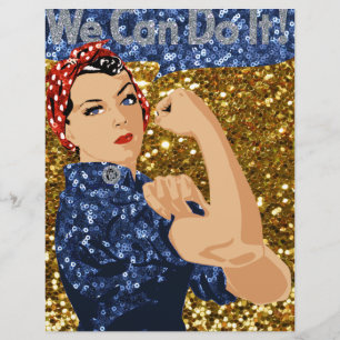 Lámina purpurina rosie the riveter
