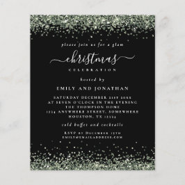 Lámina Purpurinas verdes de presupuesto Navidades Fiesta