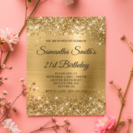 Lámina Purpurinoso de presupuesto Monograma de oro Invita