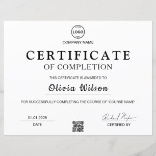 Lámina Qr Code Logo Certificado Profesional Premio