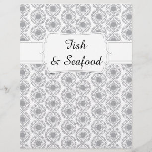 Lámina Quaint Gray Floral Recipe Dividora