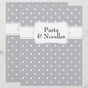 Lámina Quaint Gray Polkadot Pattern Recipe Divisor
