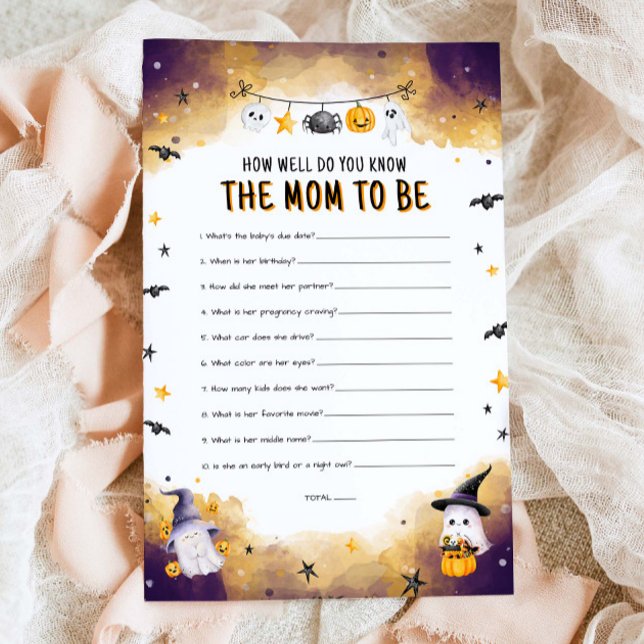 Lámina Qué Bien Conoce A Mamá Halloween Baby Game (Subido por el creador)