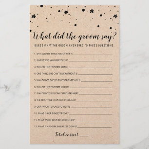 Lámina ¿Qué dijo el novio? Juego editable para la fiesta