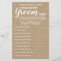 ¿Qué dijo Groom sobre la ducha de novias? Juego bi