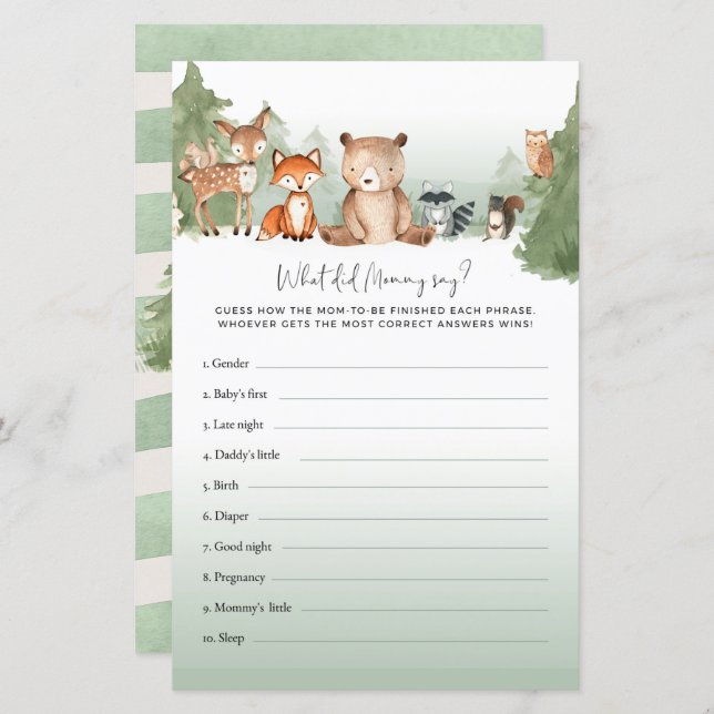 Lámina ¿Qué dijo mamá? (Anverso / Reverso)