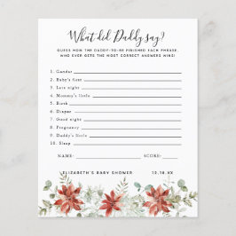 Lámina Qué dijo papá | Juego Baby Shower