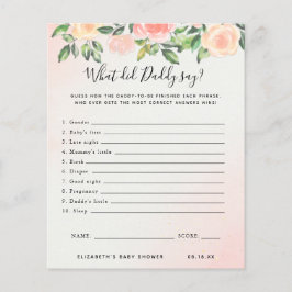 Lámina Qué dijo papá | Juego Baby Shower