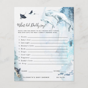 Lámina Qué dijo papá   Juego Baby Shower