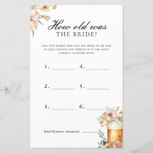 Lámina Qué edad tenía el amor de novia cuando se está pre