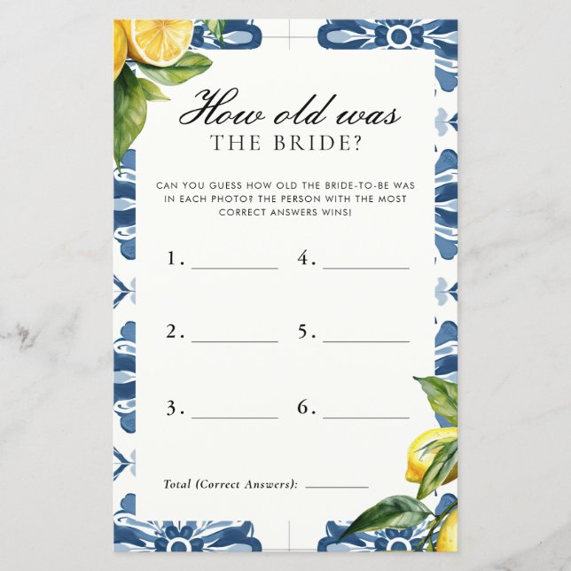 Lámina ¿Qué edad tenía el juego de ducha de novia de Novi (Anverso)