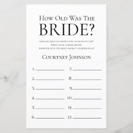 Lámina ¿Qué edad tenía el juego de la ducha de novia?