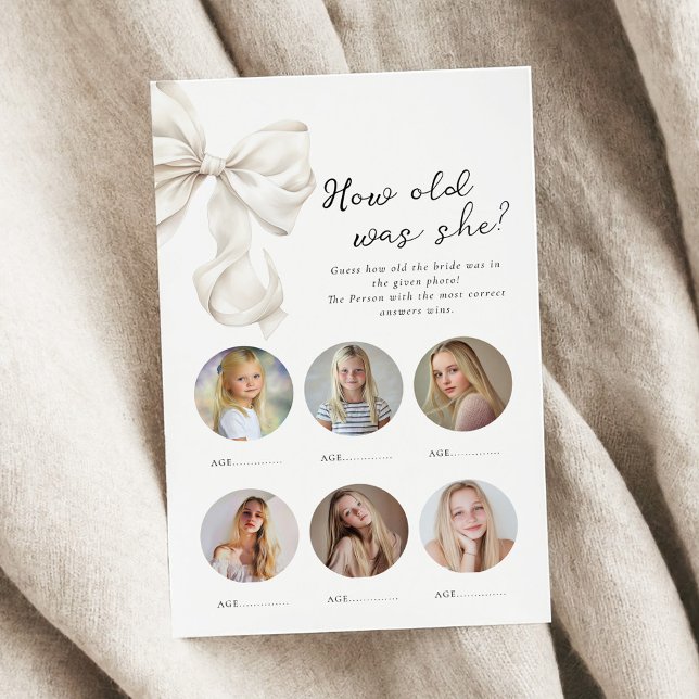 Lámina Qué edad tenía el juego de la ducha de novia (Subido por el creador)