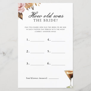 Lámina ¿Qué edad tenía el juego de la ducha de novia Espr