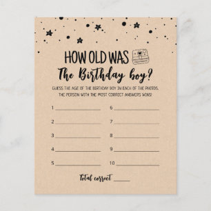 Lámina Qué edad tenía el niño cumpleaños partido de cumpl