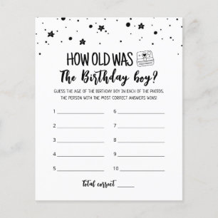 Lámina Qué edad tenía el niño cumpleaños partido de cumpl