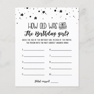 Lámina Qué edad tenía el partido de cumpleaños chica