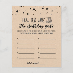 Lámina Qué edad tenía el partido de cumpleaños chica