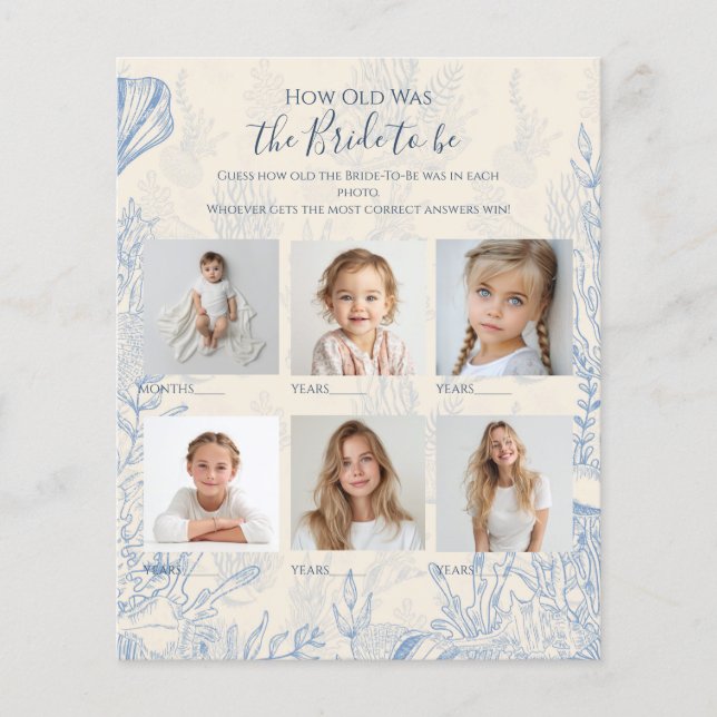 Lámina Qué Edad Tenía La Ducha Bridal (Anverso)