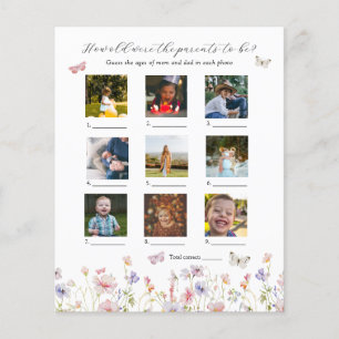 Lámina ¿Qué edad tenían los juegos de Baby Shower?