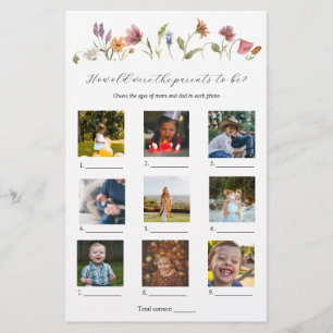 Lámina ¿Qué edad tenían los juegos de Baby Shower?