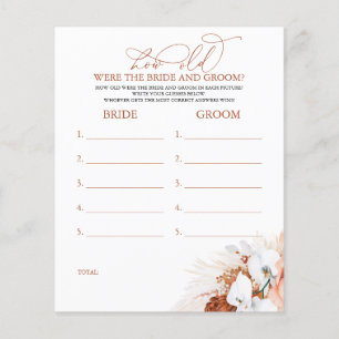 Lámina ¿Qué edad tenían los juegos de BRIDE y GROOM?