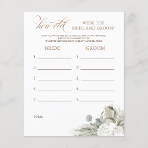 Lámina ¿Qué edad tenían los juegos de BRIDE y GROOM?