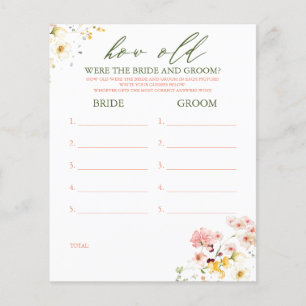 Lámina ¿Qué edad tenían los juegos de BRIDE y GROOM?