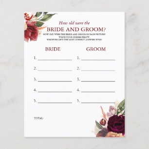 Lámina ¿Qué edad tenían los juegos de BRIDE y GROOM?