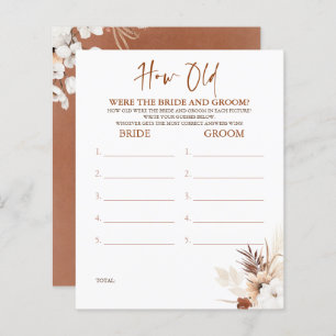 Lámina ¿Qué edad tenían los juegos de BRIDE y GROOM?