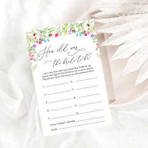 Lámina Qué edad tiene la novia para ser el juego de novia