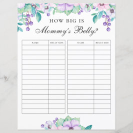 Lámina Qué grande es la barriga de mamá. Juego de baby sh