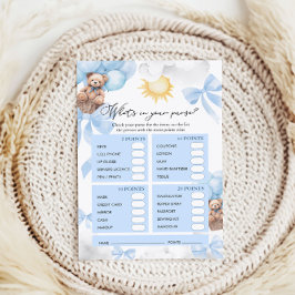 Lámina ¿Qué hay en el juego Baby Shower de tu cartera?