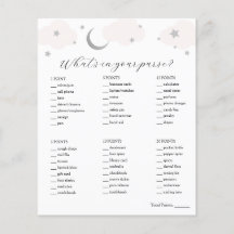 ¿Qué hay en el juego de Baby Shower de tu cartera?