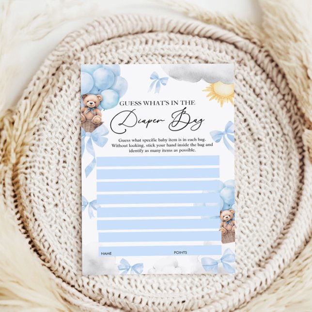 Lámina ¿Qué hay en el juego de Baby Shower Diaper Bag? (Subido por el creador)