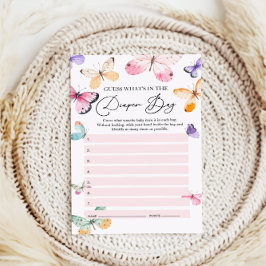 Lámina ¿Qué hay en el juego de Baby Shower Diaper Bag?