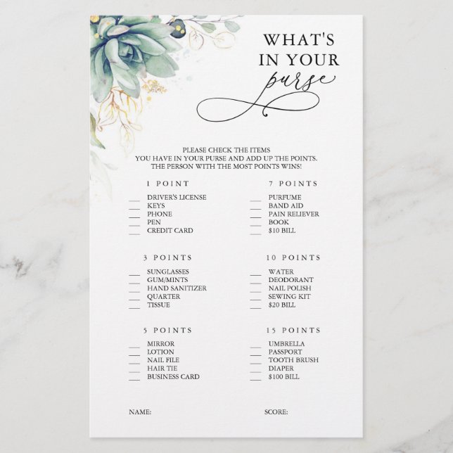 Lámina ¿Qué Hay En Tu Bolsa De Suculento Juguete De Ducha (Anverso)