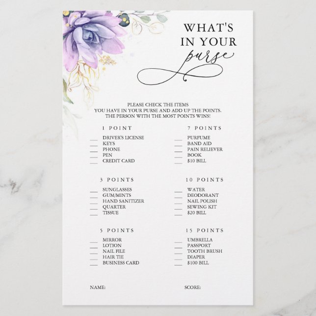 Lámina ¿Qué Hay En Tu Bolsa De Suculento Juguete De Ducha (Anverso)